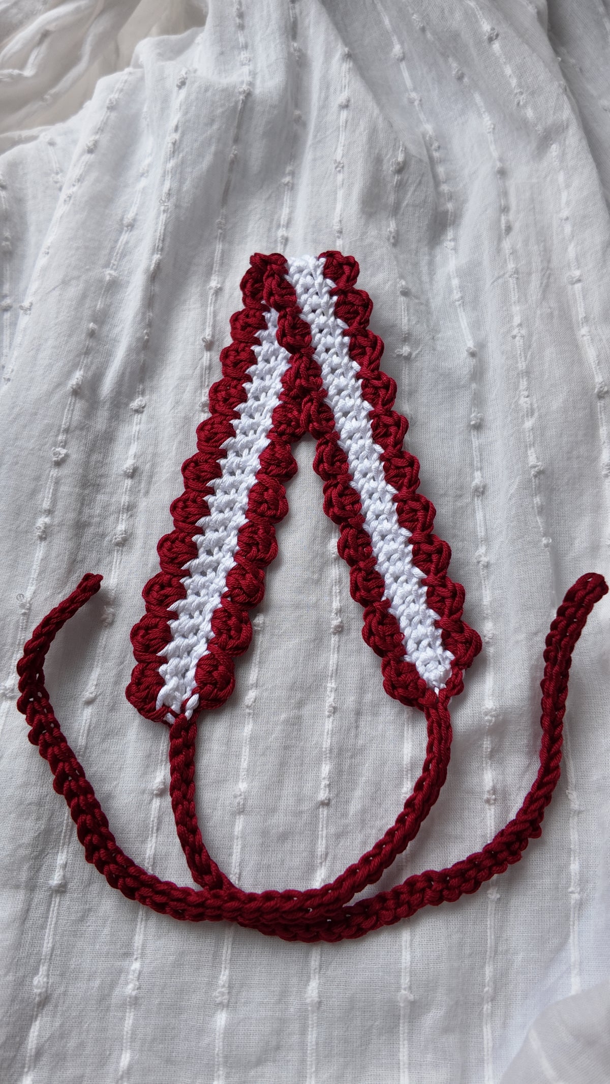 Bandeau au crochet bicolore