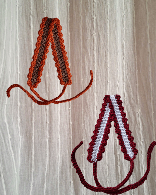 Bandeau au crochet bicolore
