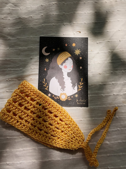 Bandeau au crochet large & illustration - Collection Ilfait.bo (Jaune)