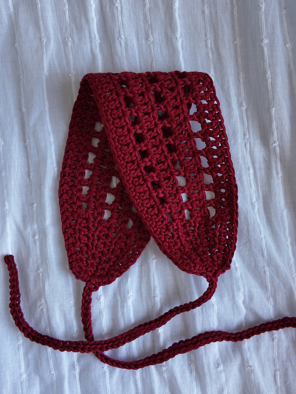 Bandeau large crochet ajouré - coloris au choix