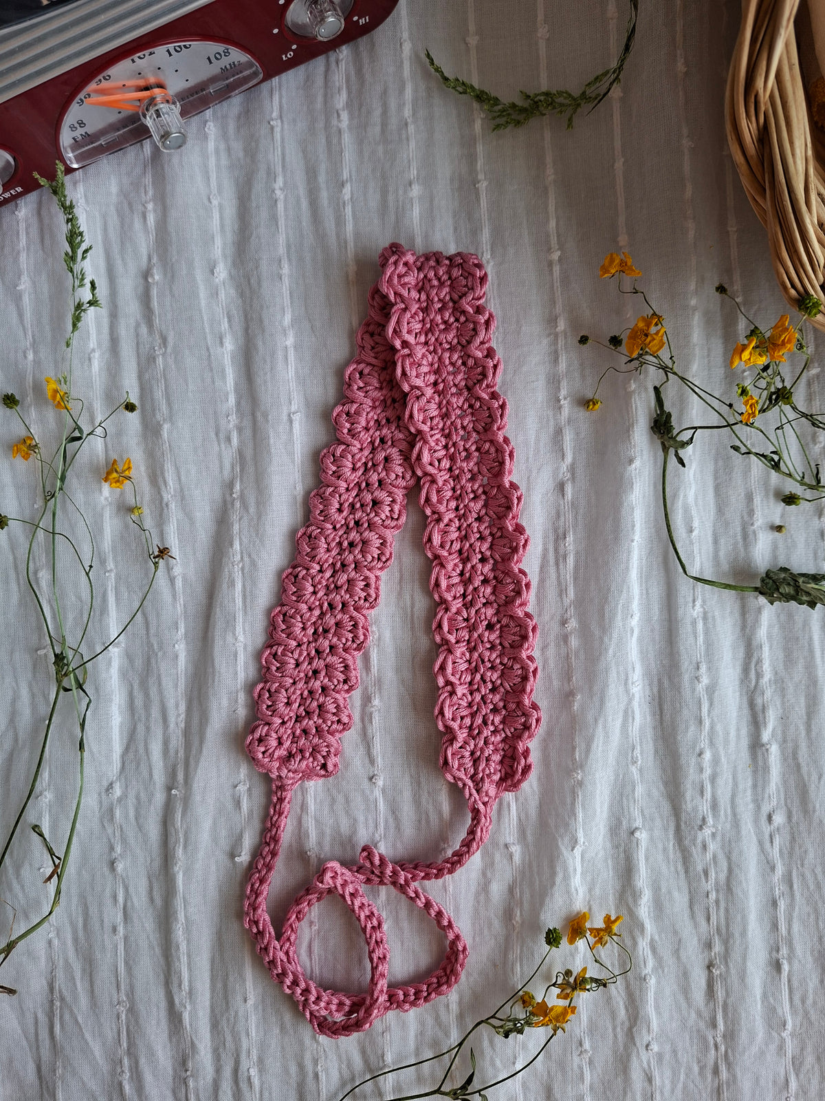 Bandeau au crochet - Les Roses