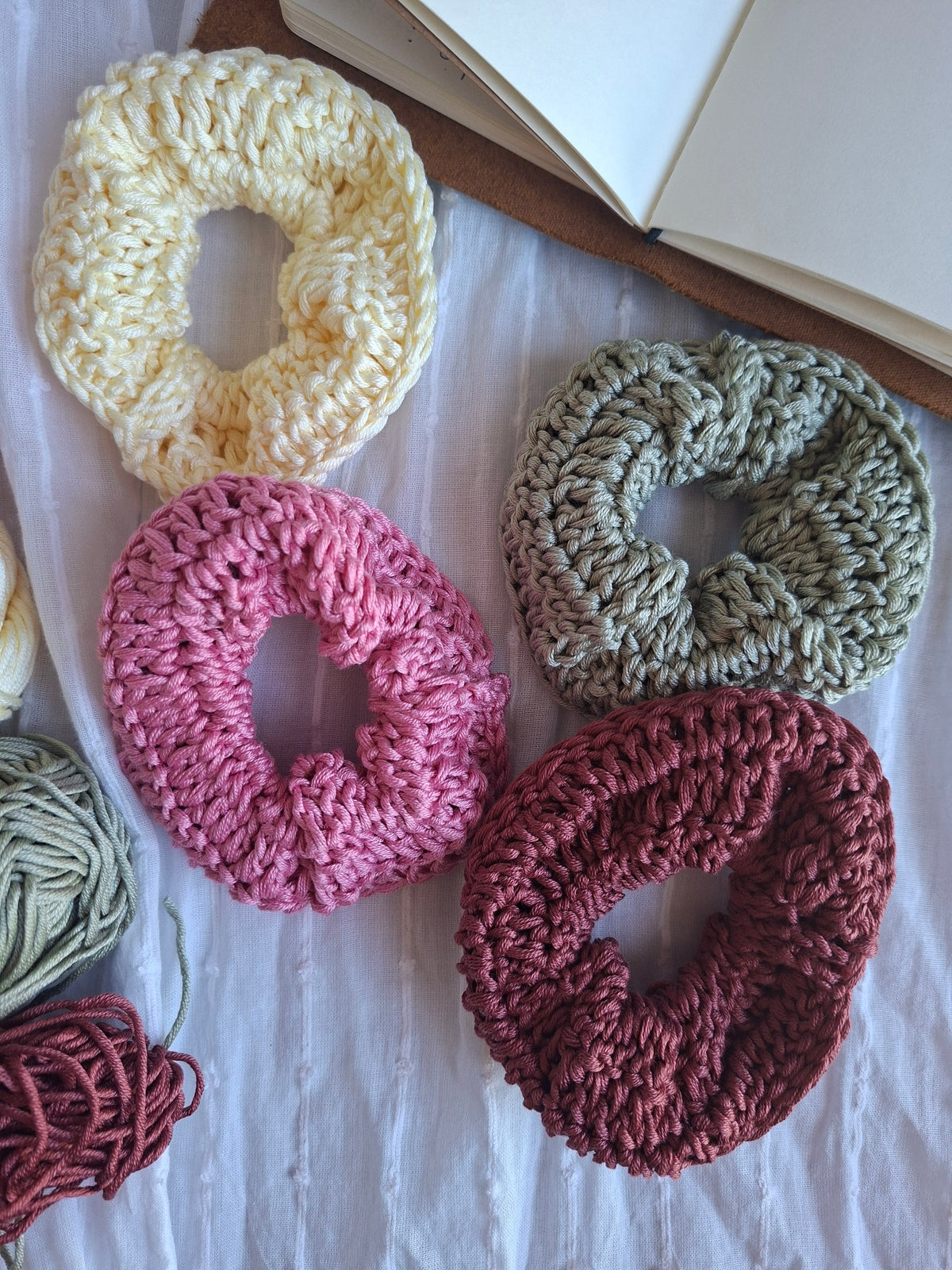 Chouchou au crochet - coton mercerisé
