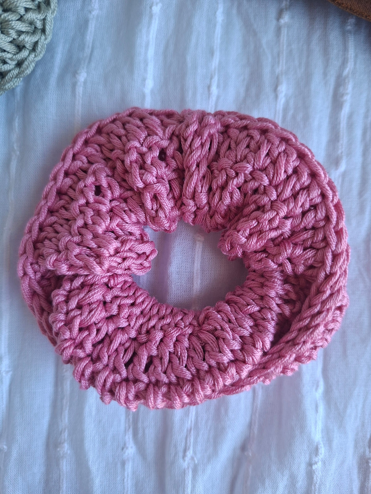 Chouchou au crochet - coton mercerisé