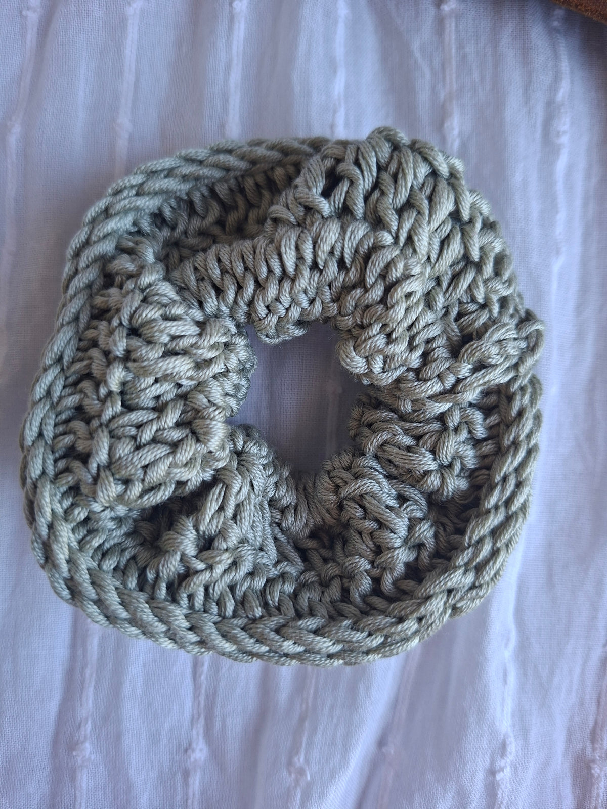 Chouchou au crochet - coton mercerisé