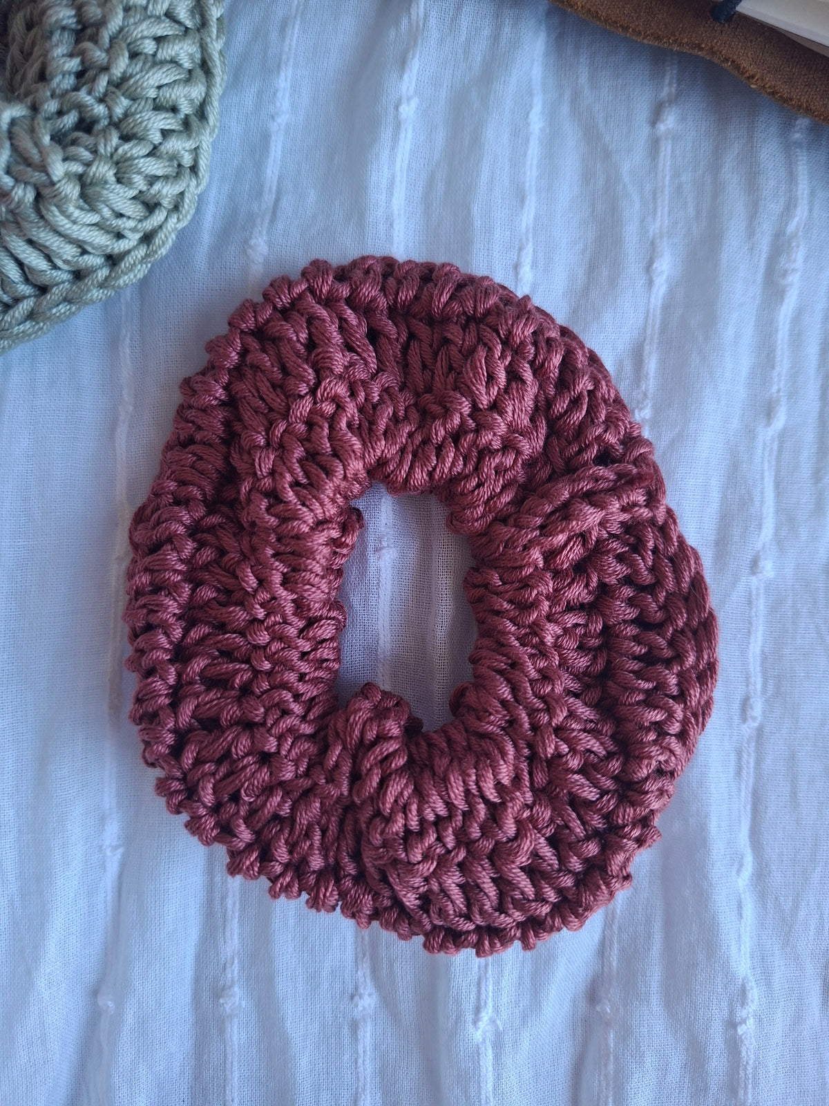 Chouchou au crochet - coton mercerisé